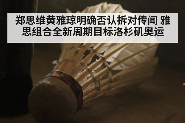 郑思维黄雅琼明确否认拆对传闻 雅思组合全新周期目标洛杉矶奥运